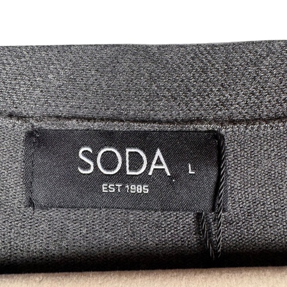 Soda Men’s Cardigan Size Large Button closure V-neck Gray Lightweight - Picture 4 of 9